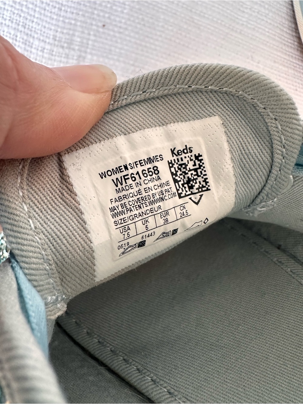 Keds X Kate Spade New York Champion Glitter Low-Top Sneakers, Aqua Blue, 7.5 - Picture 12 of 13